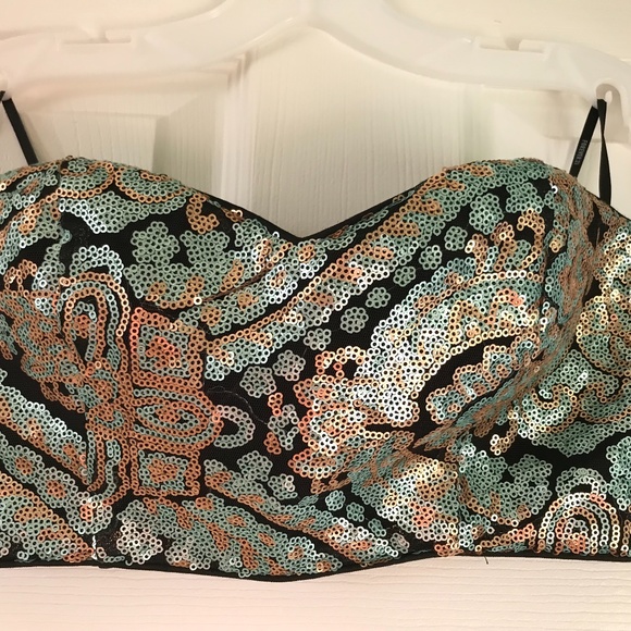 Forever 21 sequin strapless bustier - Picture 10 of 11